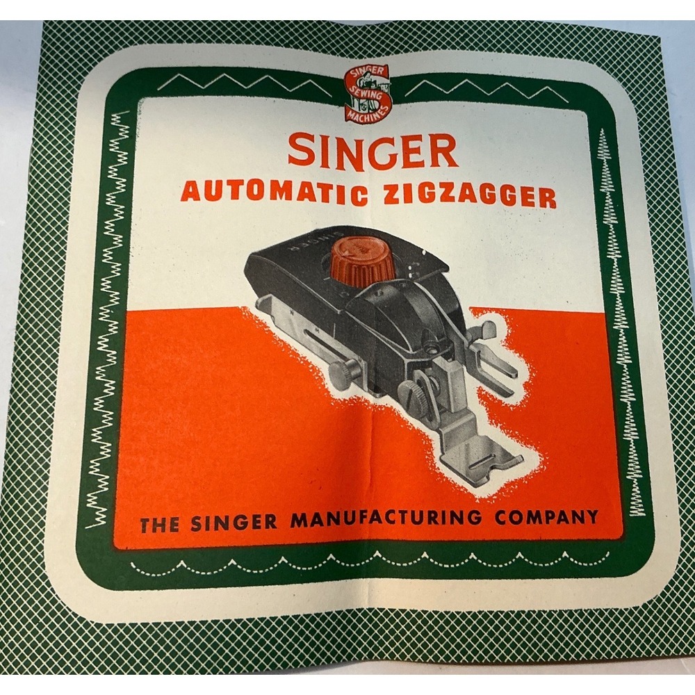 Singer Vintage Automatic Zigzagger Sewing Machine Attachment 160985 with Box